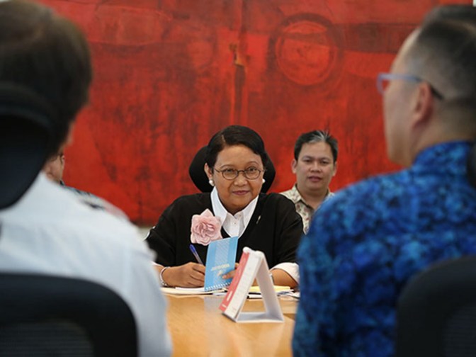 Indonesia's Foreign Minister Retno Marsudi ... prioritising contributions to peace, including in peace-keeping operations, and realising the Sustainable Development Goals. Image: P.J.LEO/Jakarta Post