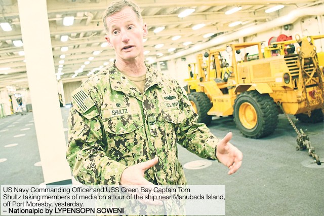 United States marines and naval officers have arrived in Port Moresby