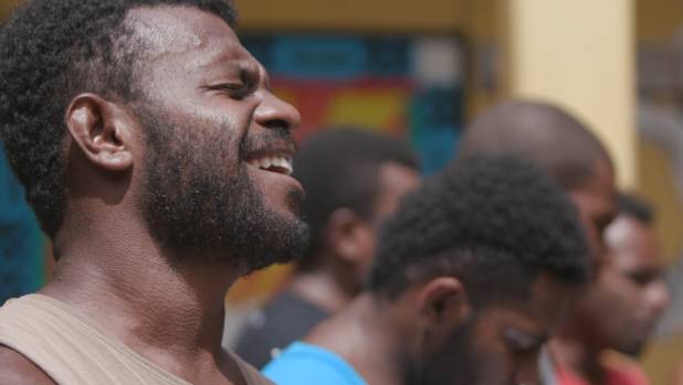 The men asked if we could film them. It was a surprise when they began singing in beautiful harmony.