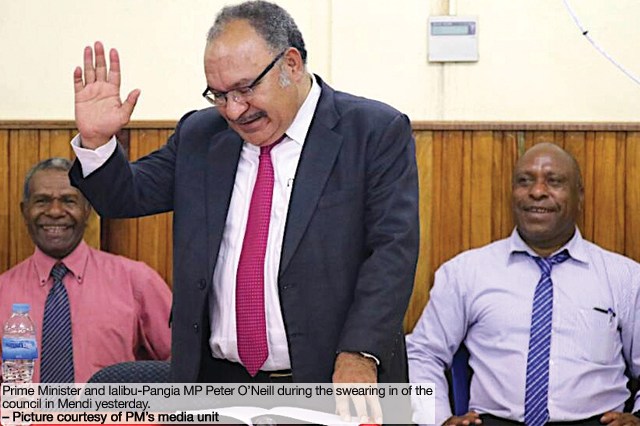 Prime Minister and Ialibu-Pangia MP Peter O’Neill