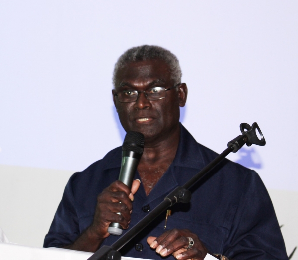 Minister welcomes poverty report MoFT Minister Hon. Manasseh Sogavare delivers his remarks.