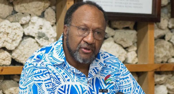 The Prime Minister of the Republic of Vanuatu Charlot Salwai MP